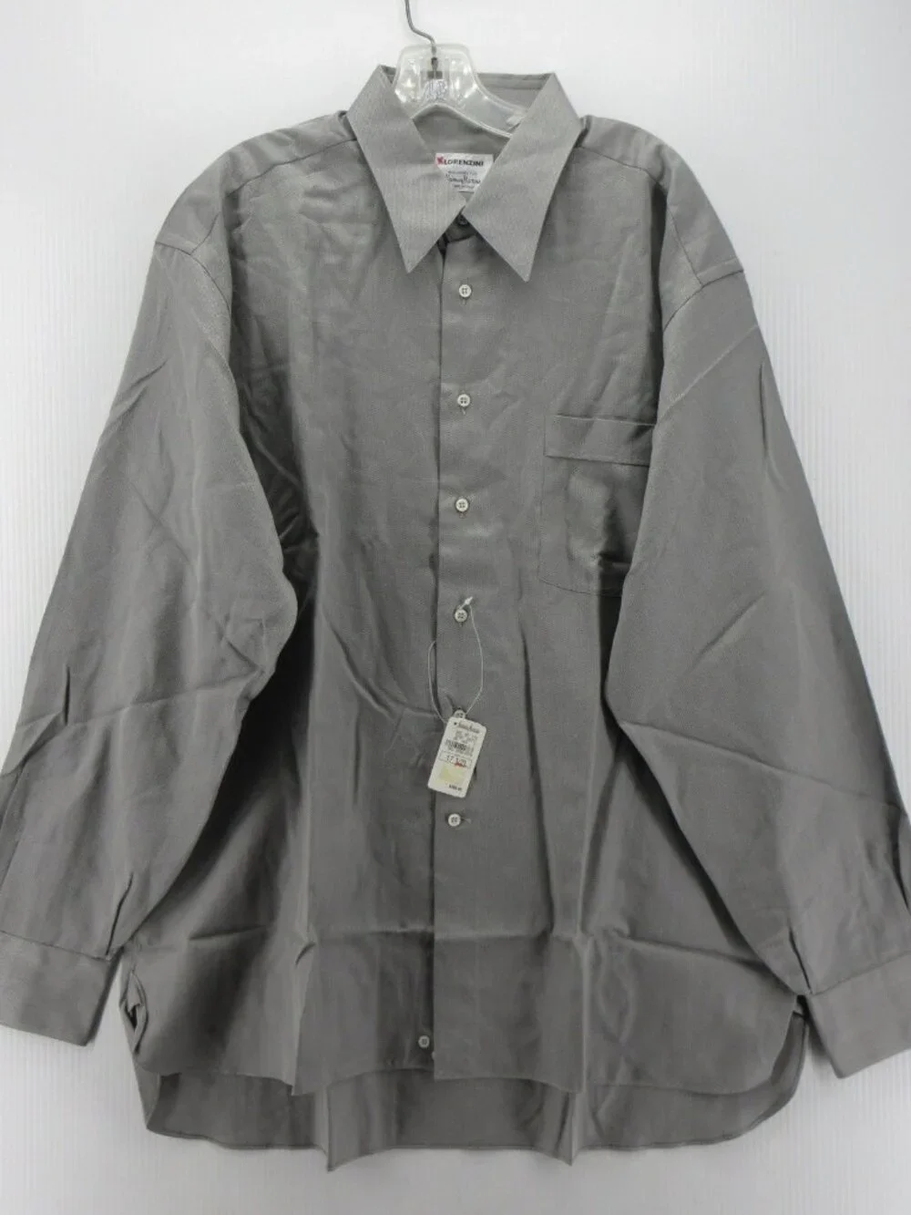 Lorenzini Shirt 17.5 L Neiman Marcus Micro Herringbone Italy VGT NEW